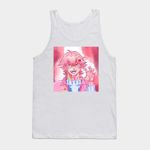 hands and pink ecopop post punk anime boy art Tank Top by jorge_lebeau